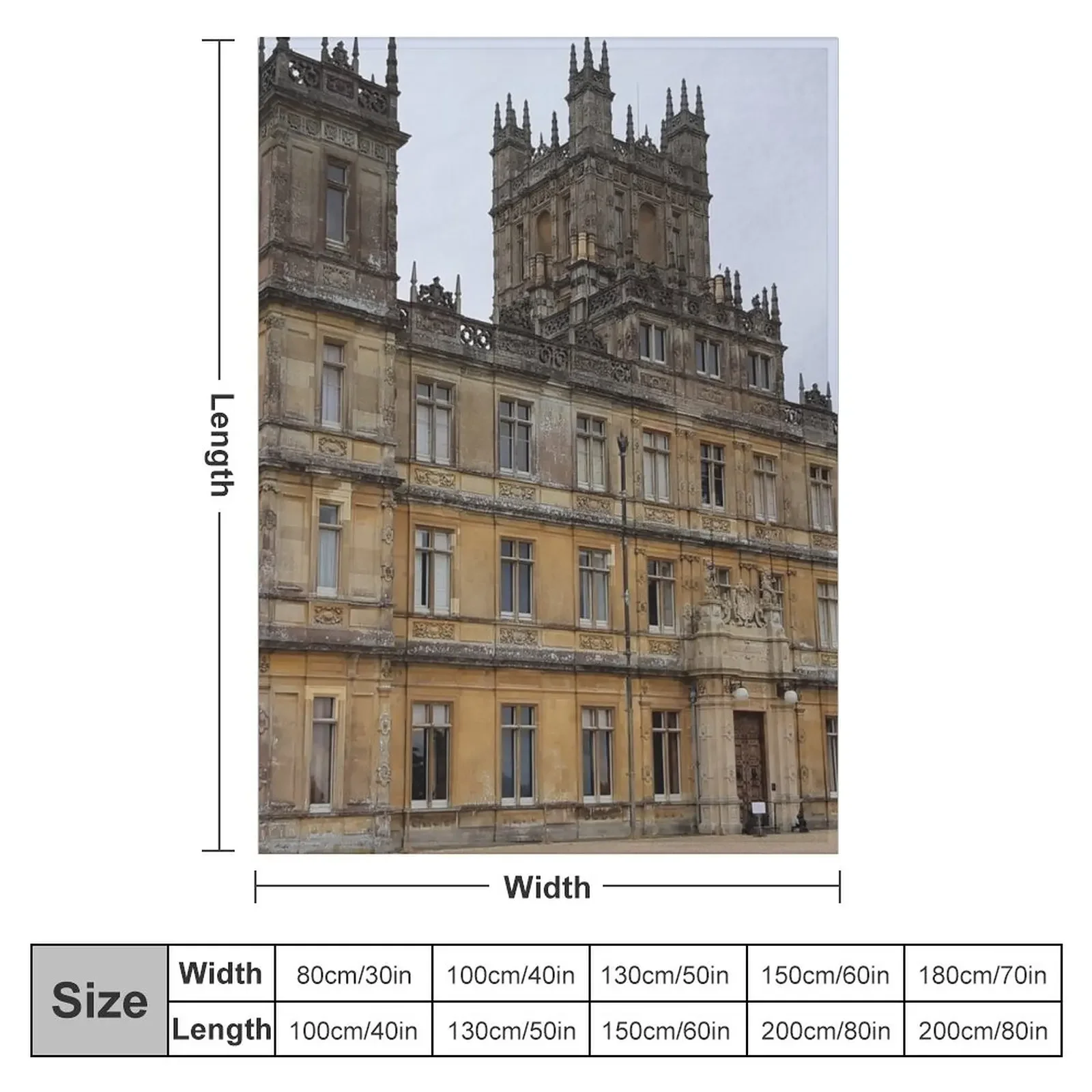 Downton Academy بطانيات رمي منفوشة عتيقة ، قلعة Highclere ، فاخرة