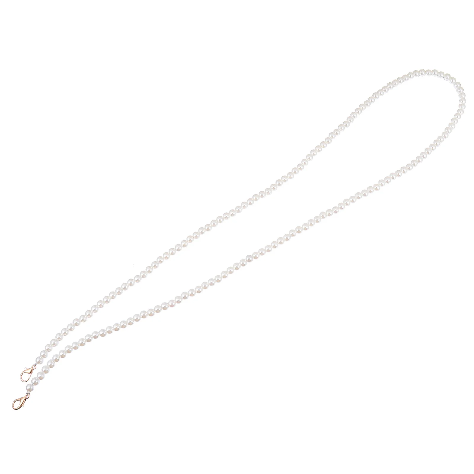 

2pcs Chain Handle for Handbag Crossbody Strap Replacement Rhinestone Bead Purse Decor Women Fashion Graceful Accessory