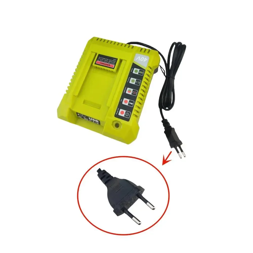 Dual USB Li-ion Battery Charger For Ryobi 36V 40V OP401 Battery OP4050A OP4015 OP4026 OP4030 OP4040 OP4050 OP400A OP403A