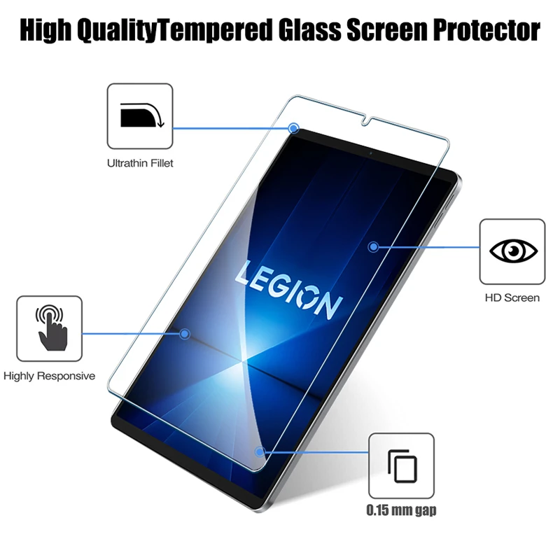 2PCS Screen Protector for Lenovo Legion y700 4th generation Tempered Glass for Lenovo Legion y700 Gen 4 2025 9h Film image 2