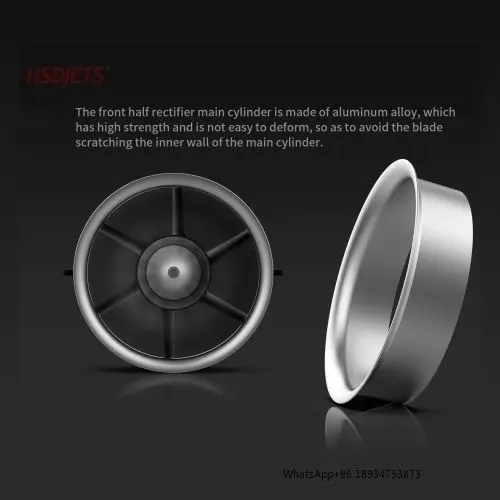 HSDJETS EDF 120mm Semimetallic-Electric Ducted Fan 12S 640KV 8.6kg thrust for RC Airplane/Model