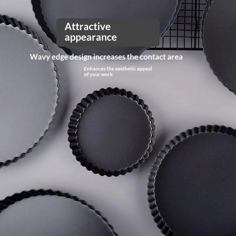 【MA】Fluted Pie Tart Pan Mold Baking Removable Bottom Nonstick Quiche Tool Circle Bakeware Template Dishes Cake Pans GYH