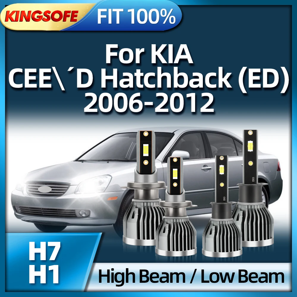 

KINGSOFE H1 LED Headlight Bulbs 30000LM Super Bright 6000K H7 Beam For KIA CEED (ED) 2006 2007 2008 2009 2010 2011 2012