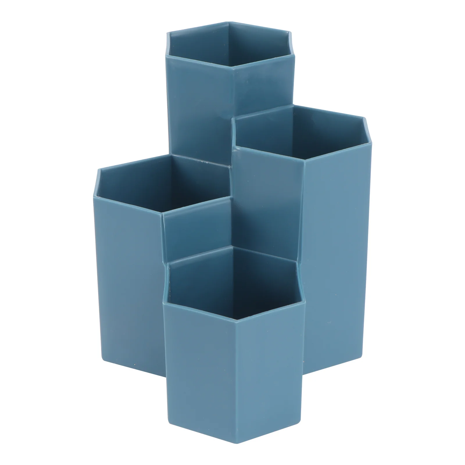 1pc Hexagonal Pencil Holder 4-Grid Desktop Organizer For Office School Supplies Storage Container Tools Pen