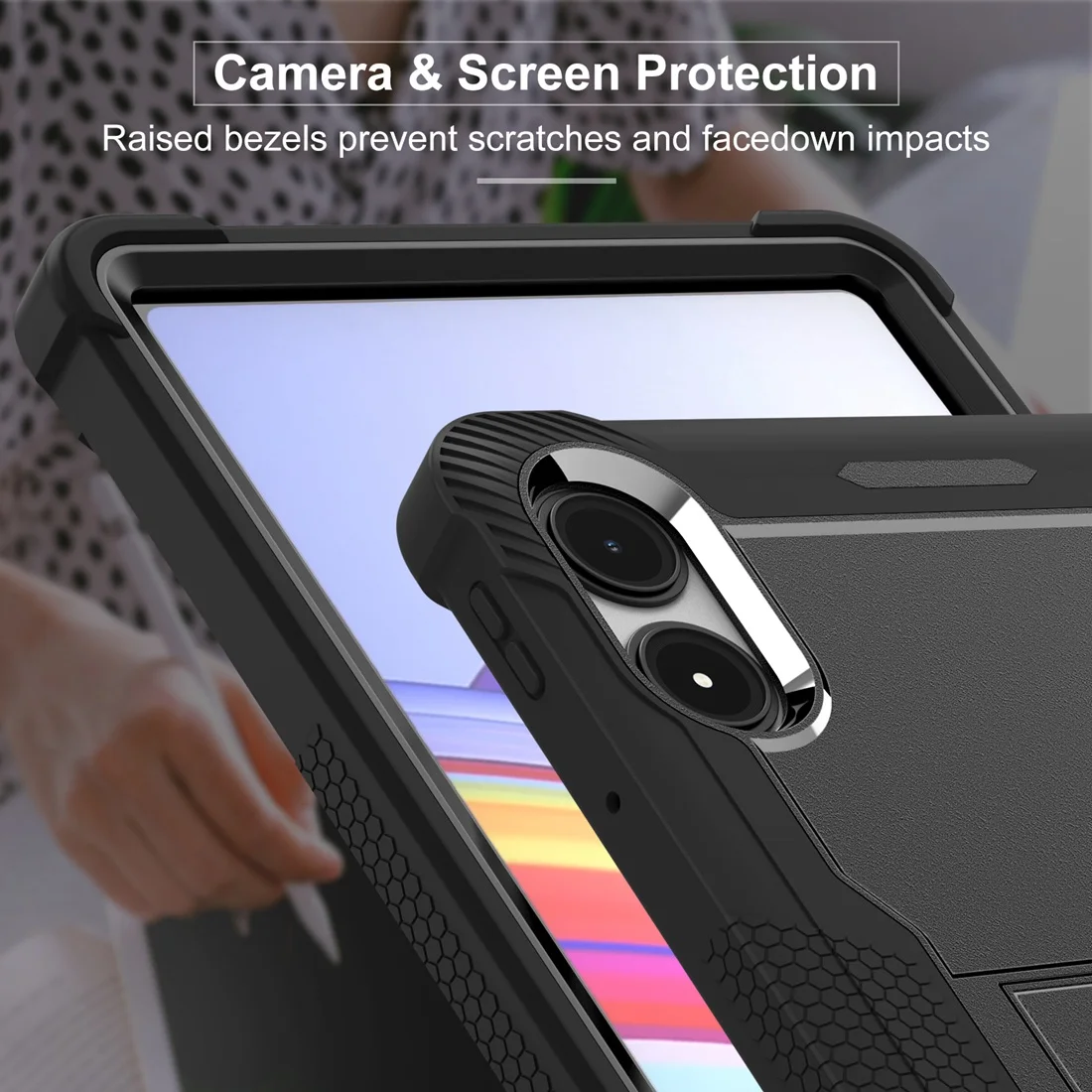 3 layers Protective shockproof PC+Silicone Cover Kickstand Case for Xiaomi Redmi Pad Pro 2024 12.1\