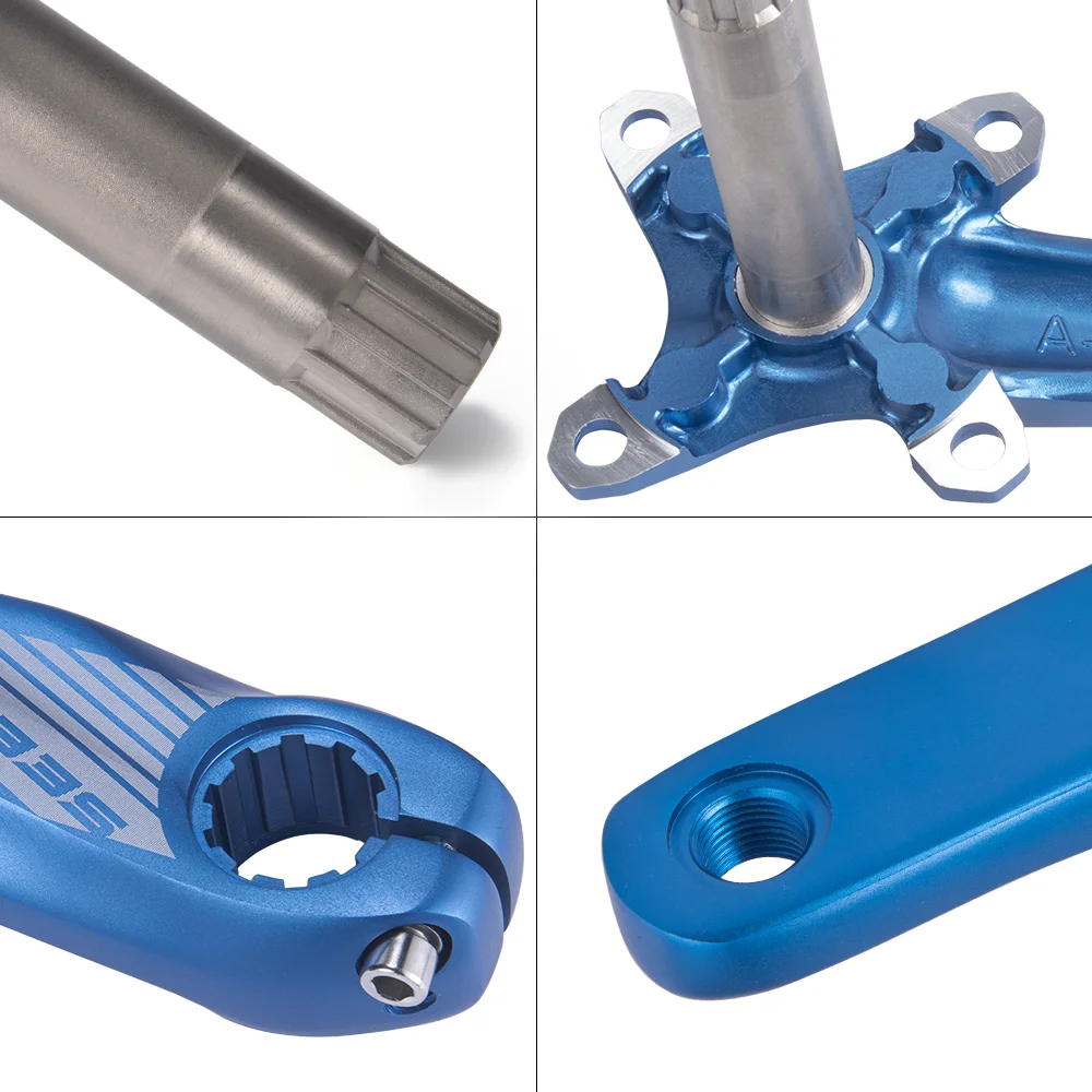 BOLANY Mountainbike Kurbelgarnitur 170MM 104BCD Kurbelgarnitur Hohl Kurbel Aluminium Legierung MTB Fahrrad Kurbel Kettenblatt Fahrrad Zubehör – Detail 2