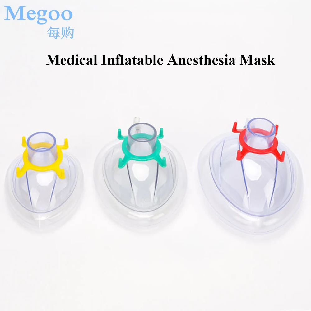 

3Pcs Disposable PVC Resuscitate Face Mask Inflatable Medical Anesthesia Mask For Adult Child Infant Newborn Size 1#-6#