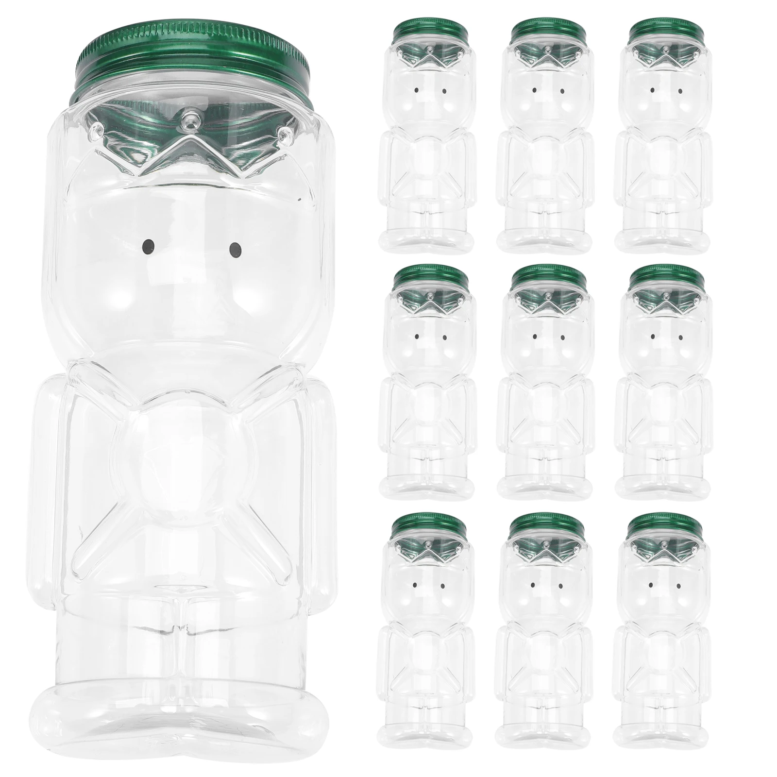 

10 Pcs Yogurt Cups Juice Containers Empty Water Bottles Honey Milk Smoothie Bottle PET Material Flat Bottom Reusable Portable