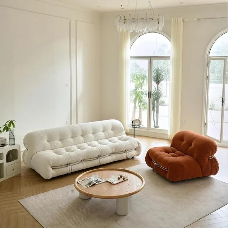 

Replica Plush Sofa Lounge Minimalist Europe Design Cushion Sofa Living Room Balcony Comfortable Bedroom Muebles Trendy Furniture