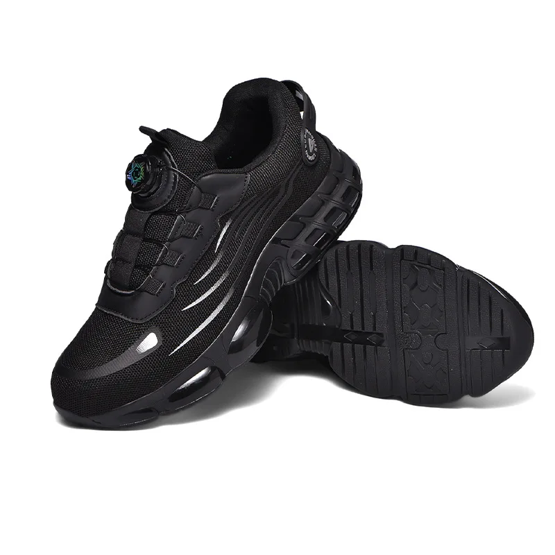 Rotary Button New Safety Shoes for Men, Anti-Impact and Anti-Piercing Work Shoes, Fashionable Men's Sports Shoes, and Safety Pro