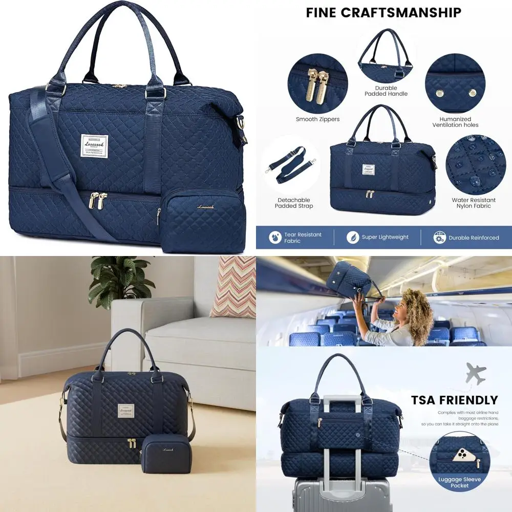 

Женская спортивная сумка Weekender с карманом для обуви, ночная ручная кладь, дорожная и спортивная сумка, сумка для туалетных принадлежностей в комплекте