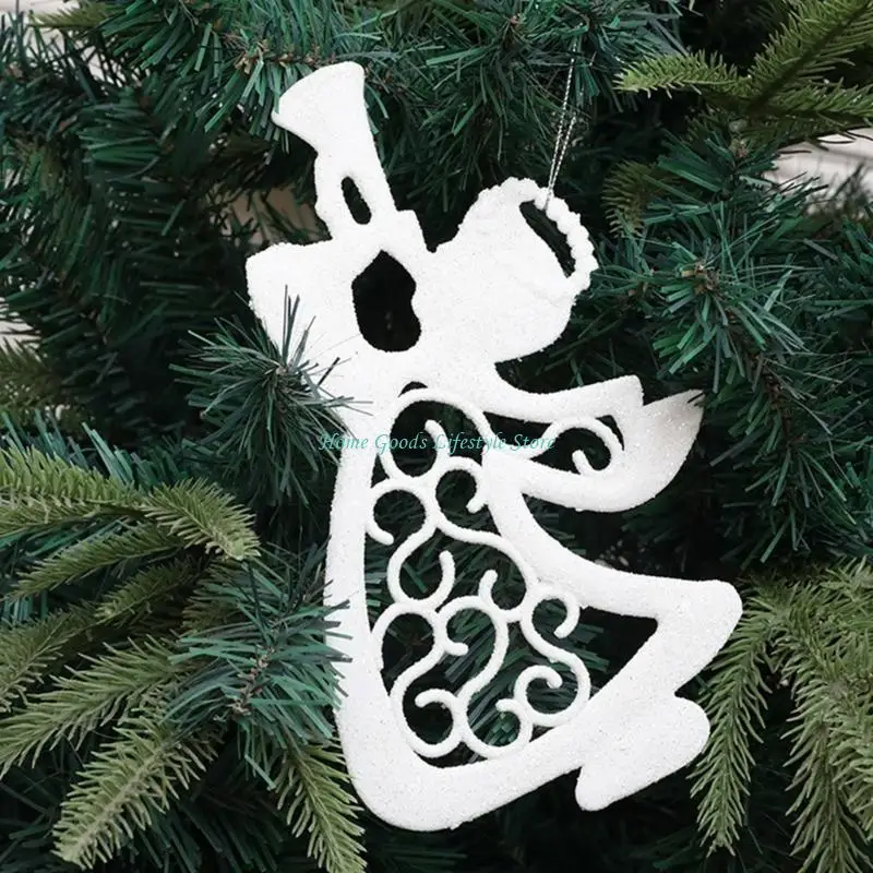 E74E упаковка из 8 блестящих украшений для рождественской елки золото/серебро подвесные безделушки украшения офисные праздники