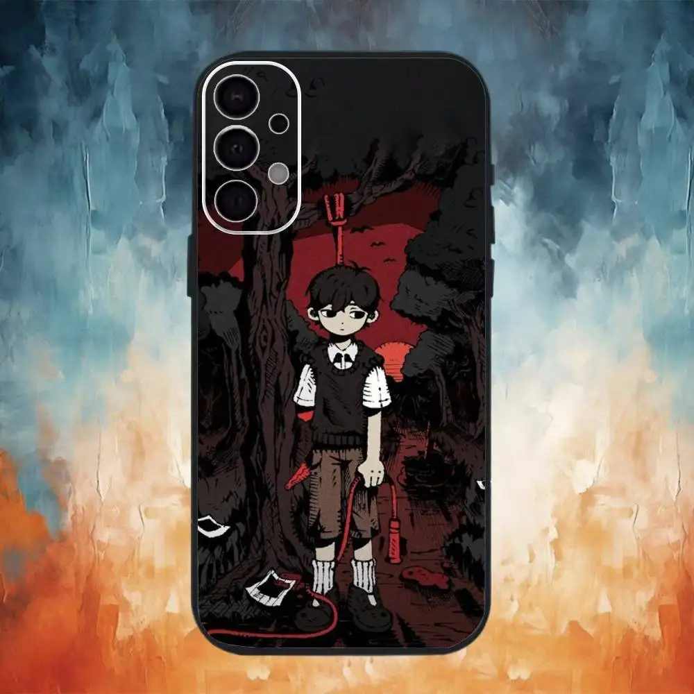 O-Omori ゲームフォンケース サムスン S25、S24、S21、S22、S23、S30、ウルトラ、S20、プラス、Fe、ノート、10、9、5G ブラックカバー