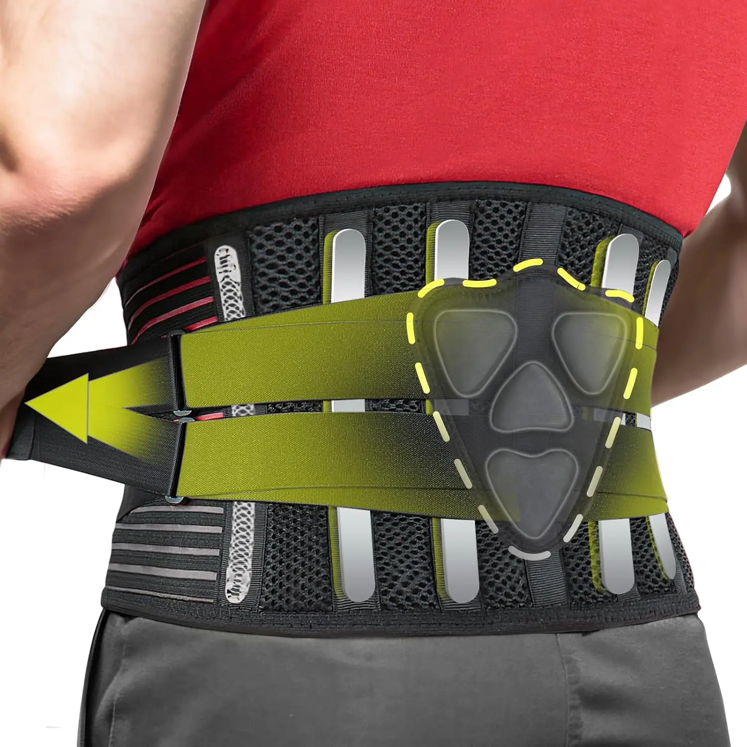 

Back Brace for Women Men - Lower Back Pain Relief Back Support Belt with 3D Lumbar Pad Breathable Lumbar Support Brace
