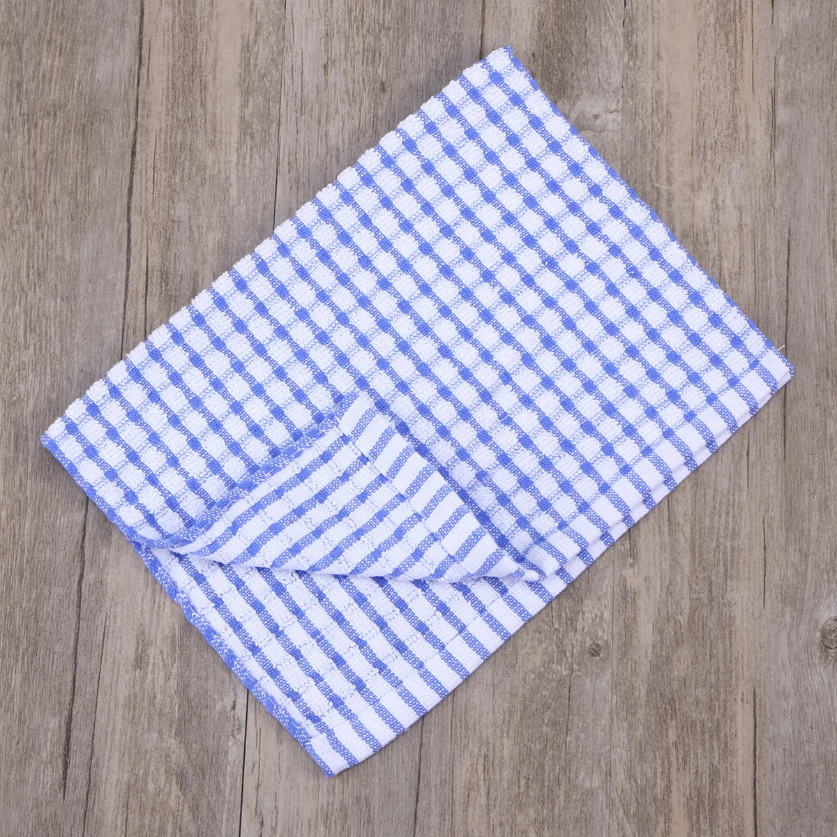 

3pcs 40X27Cm Cotton Tea Towel Super Absorbent Lightweight Dish Cloth For Kitchen Glass Plates Grease Cleaning Blue
