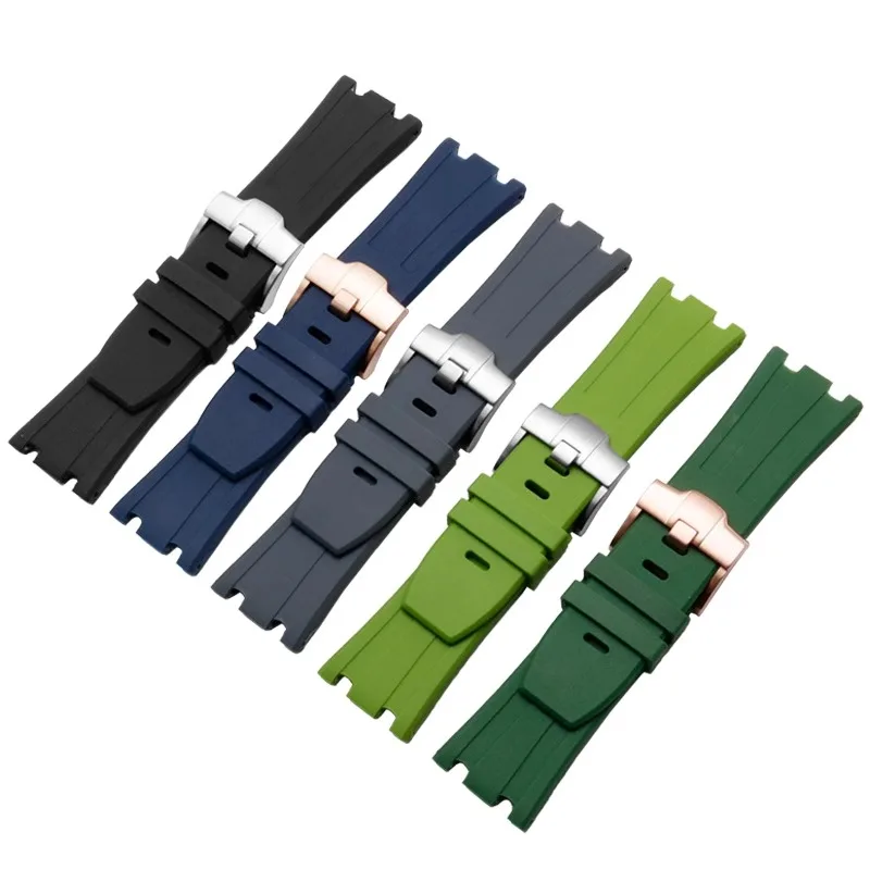 Silicone Watchband for AP Audemars and Piguet Rubber Watch Strap Royal Oak Offshore 26400 Waterproof Sweat-Proof Watch Strap 28