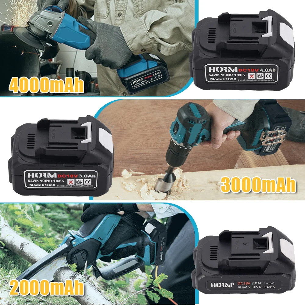 Rechargeable Lithium Battery Series 18V/21V Charger For Cordless Drill/Saw/Screwdriver/Wrench/Angle Grinder Brushless Power Tool