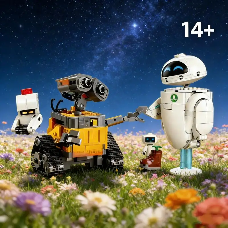 

NEW 2026 811PCS MOC 43279 WALLI EVE Robot Building Blocks Cute Cartoon Figure Blocks Character Toys Christmas Birthday Gifts