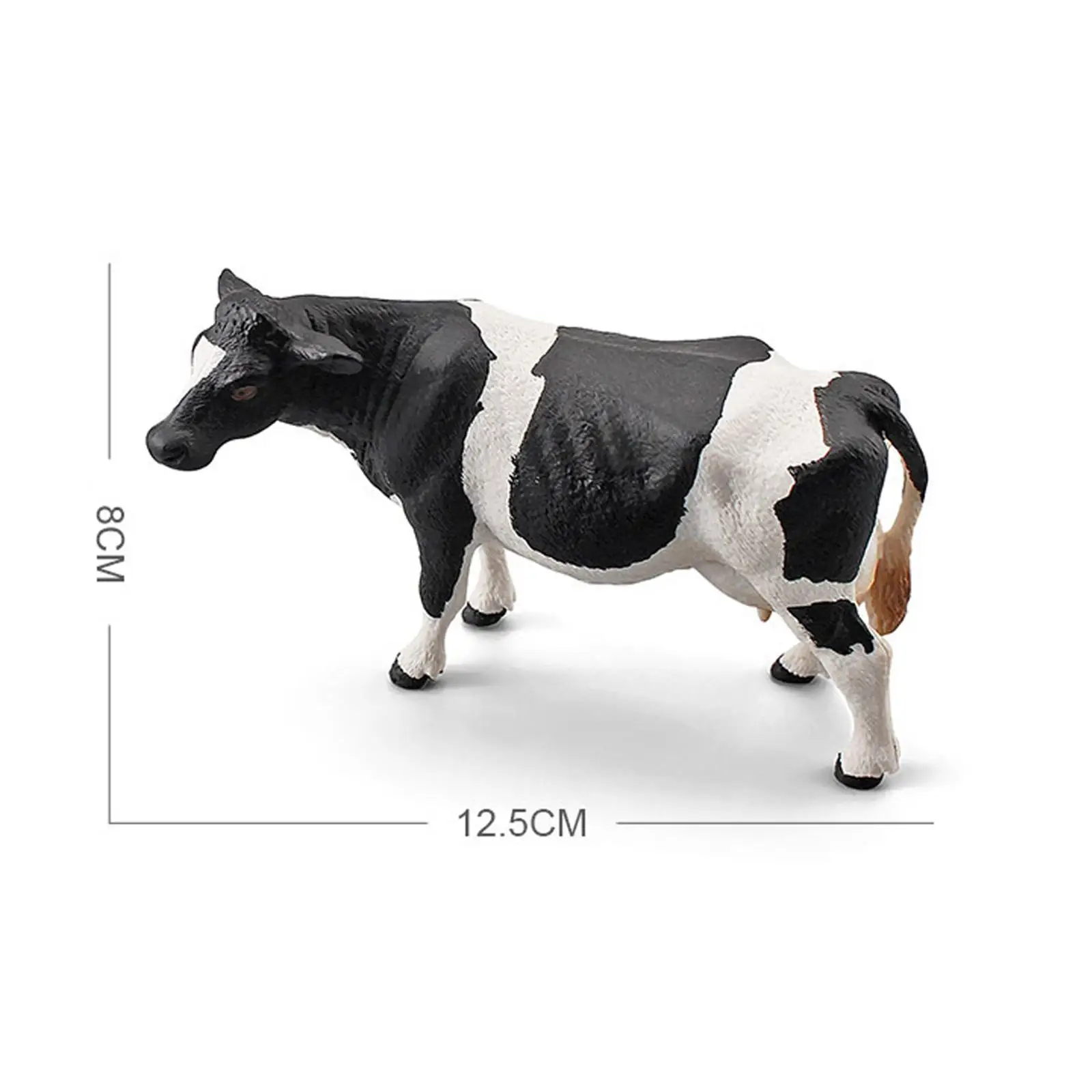 Geschilderd koe beeldje collectie cadeau mini model taart topper ornamenten standbeeld