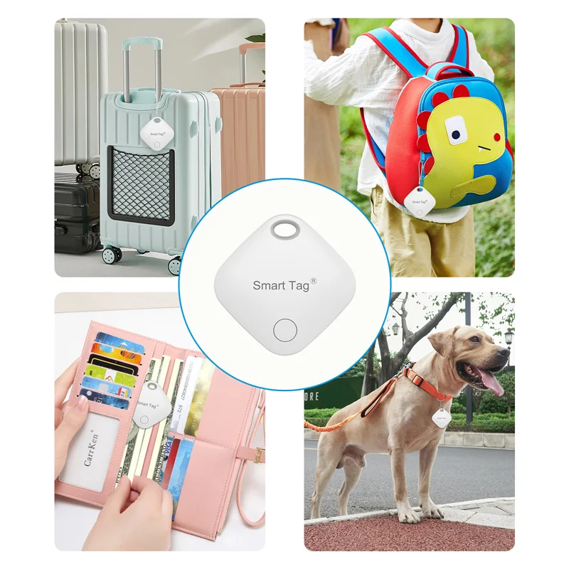 Smart Bluetooth Alarm Tracker Works with Find My APP Anti Lost Device for Iphone Tag Replacement Locator MFI Rated