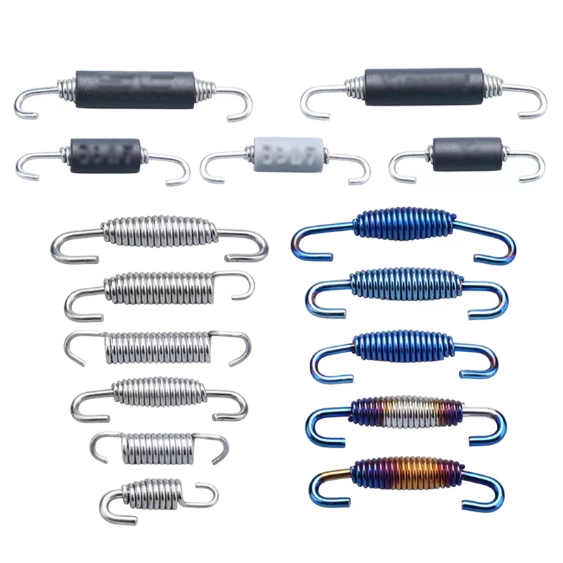 43mm-85mm Motorcycle Exhaust Spring Hooks Stainless Steel Exhaust Front Middle Link Pipe Rotatable Muffler Springs