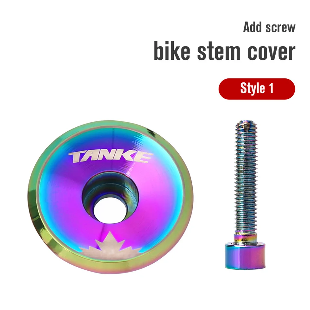 Bike Stem Cover Bike Cover CNC Cutting Aluminum Alloy Only 5.2g Headset Cover With Screws For 28.6mm Fork Head Tube
