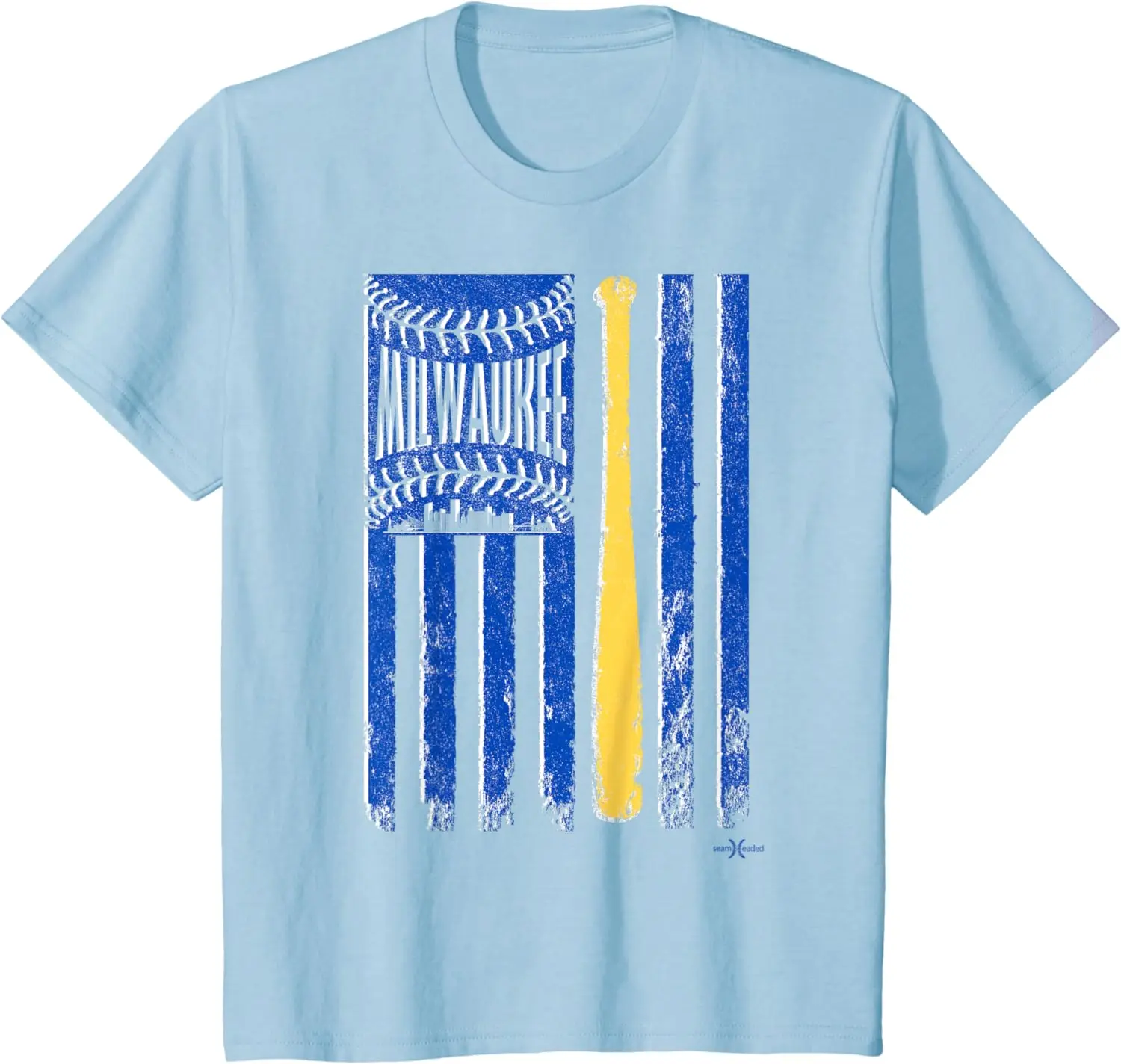 Classic  Baseball Flag | Patriotic Baseball T-Shirt