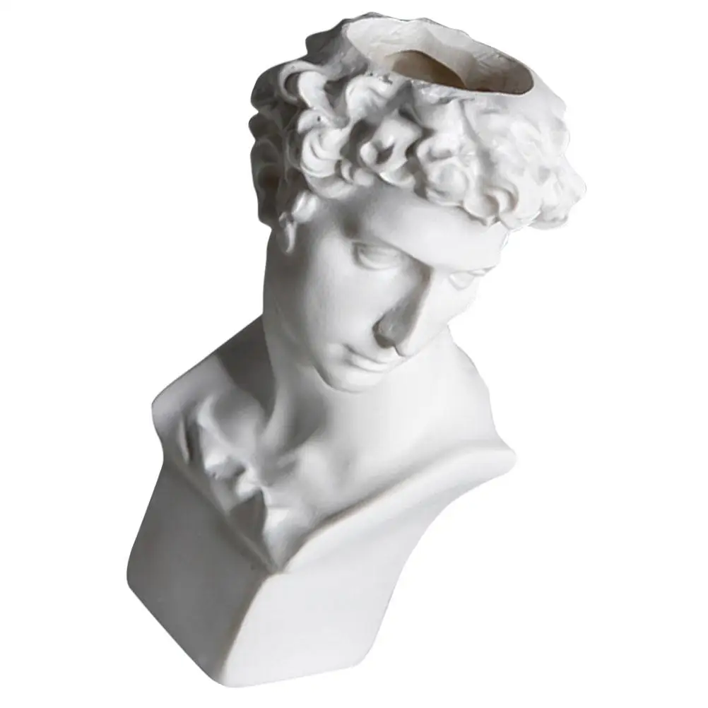 

Flower Vase Vases David Statue Pencil Holder Fun Holders Pot Decorate Bust Planter