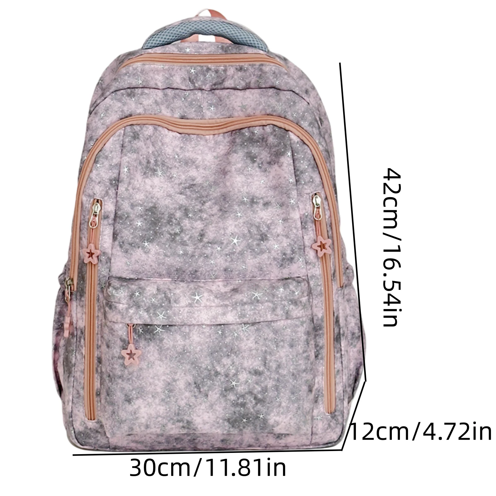 New Chinese style dyed large capacity student backpack for tutoring, lightweight and simple casual travel bag, unisex bag