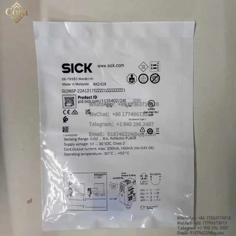SICK brand origianl GLD6SP-22A1217EZZZ part no.: 1135402 PHOTOELECTRIC SENSORS new in stock