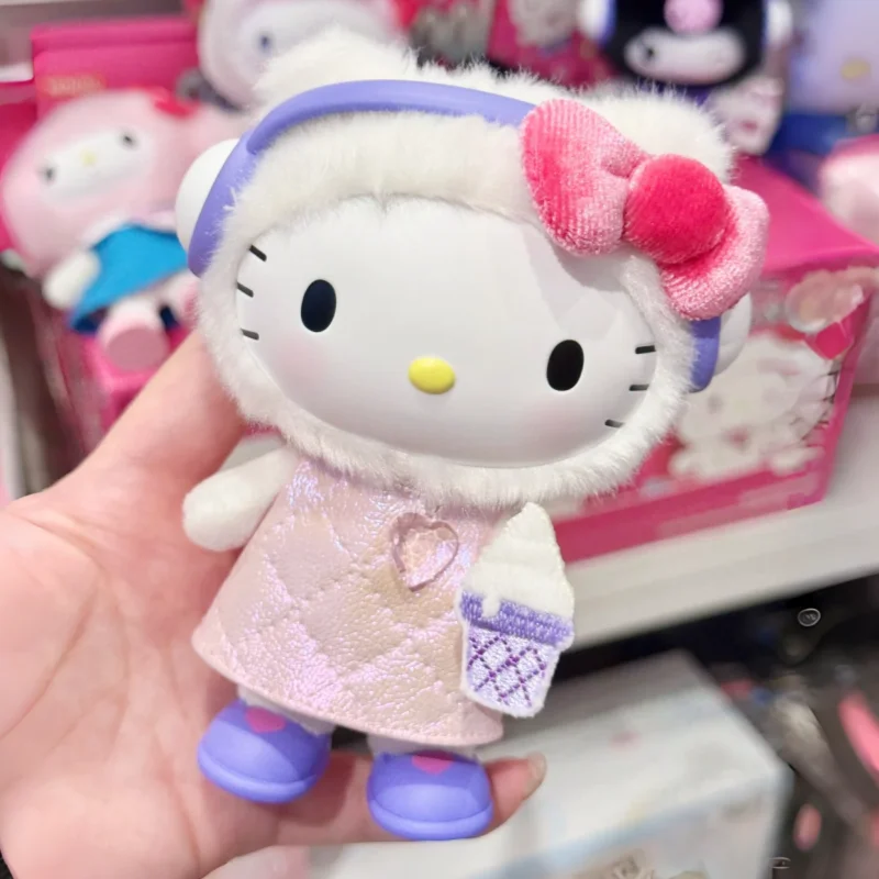 Genuine In Stock Sanrio Hello Kitty Family Sweet & Cool Series Vinyl Plush Pendant Blind Box Bag Kuromi Doll Ornament Girl Gifts view 5