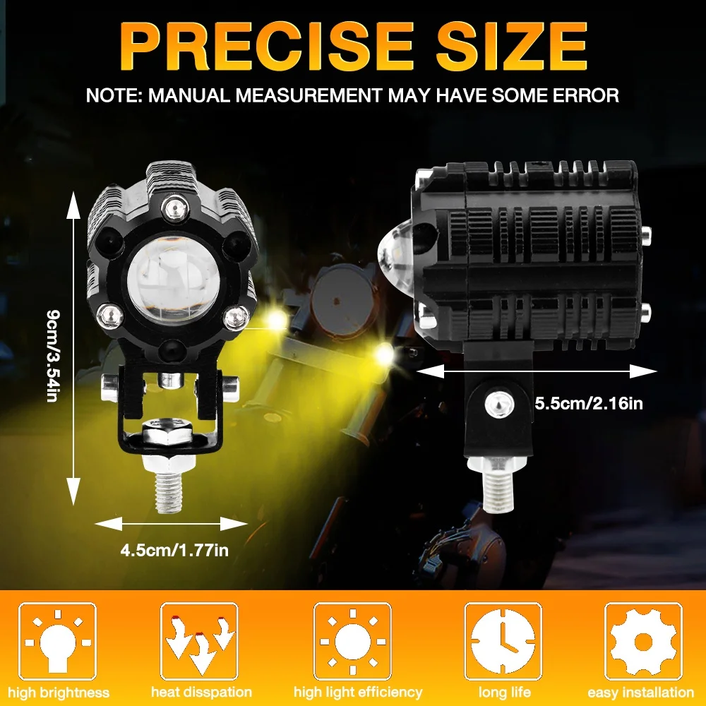 50 Watt Mini Glare Driving Light V5/V6 Is Larger Than V1v2 (4 Lines) High and Low - Yellow and White