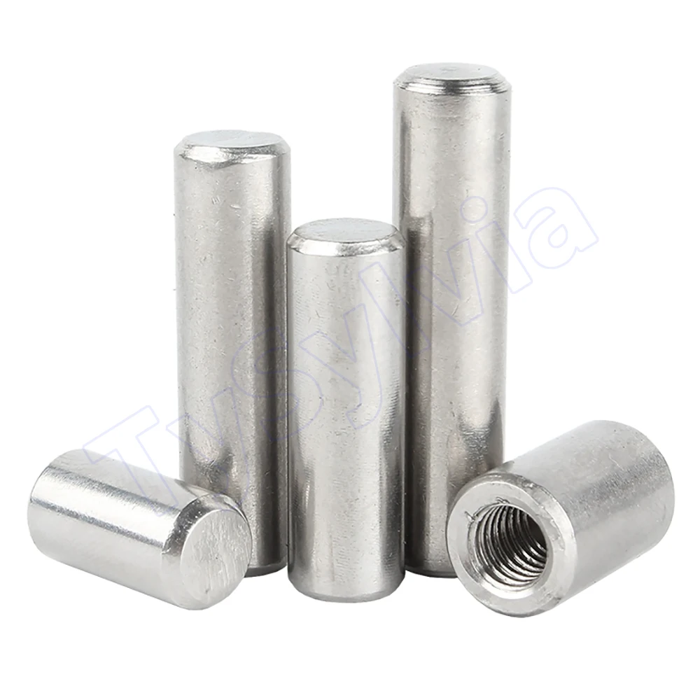 M3 M4 M5 M6 Internal Thread Cylindrical Pin 304 Stainless Steel Female Thread Locating Dowel Pin OD 4-12mm Length 12-80mm