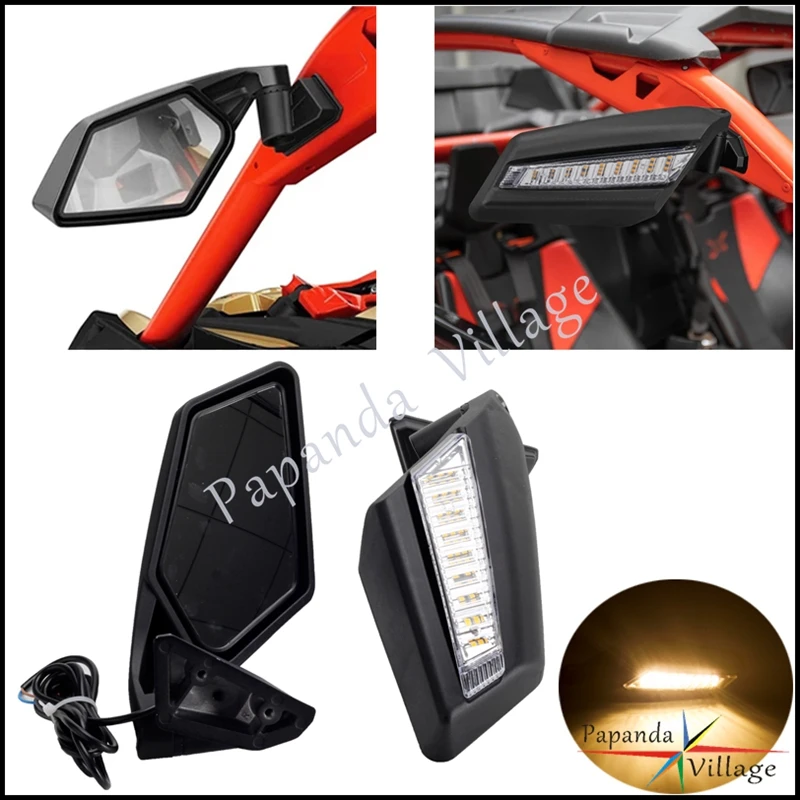 

UTV LED Turn Signal Light Rearview Mirror Side Mirror 715002898 Replacement for Can Am Maverick X3 R Max XDS DPS Turbo 2017-2022