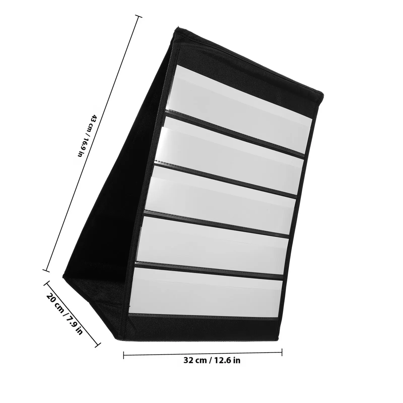 Triangular Tabletop Pocket Chart Stand Foldable Double Sided Card Display Rack for Classroom Teacher Desk