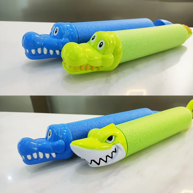 

Foam Water Gun Eva Pearl Cotton Shark Pull Water Gun Drifting Beach Water Toy Water Fight Children Bare Water Summer