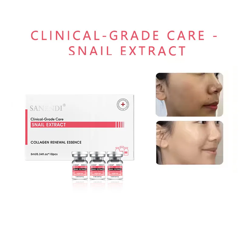 Hyaluronic Serum for Face10 pcs Lot for Moisturizing Hyaluron Acid Vitamain C Six Peptide EGF VC Facial SNAIL EXTRACT Skin Care