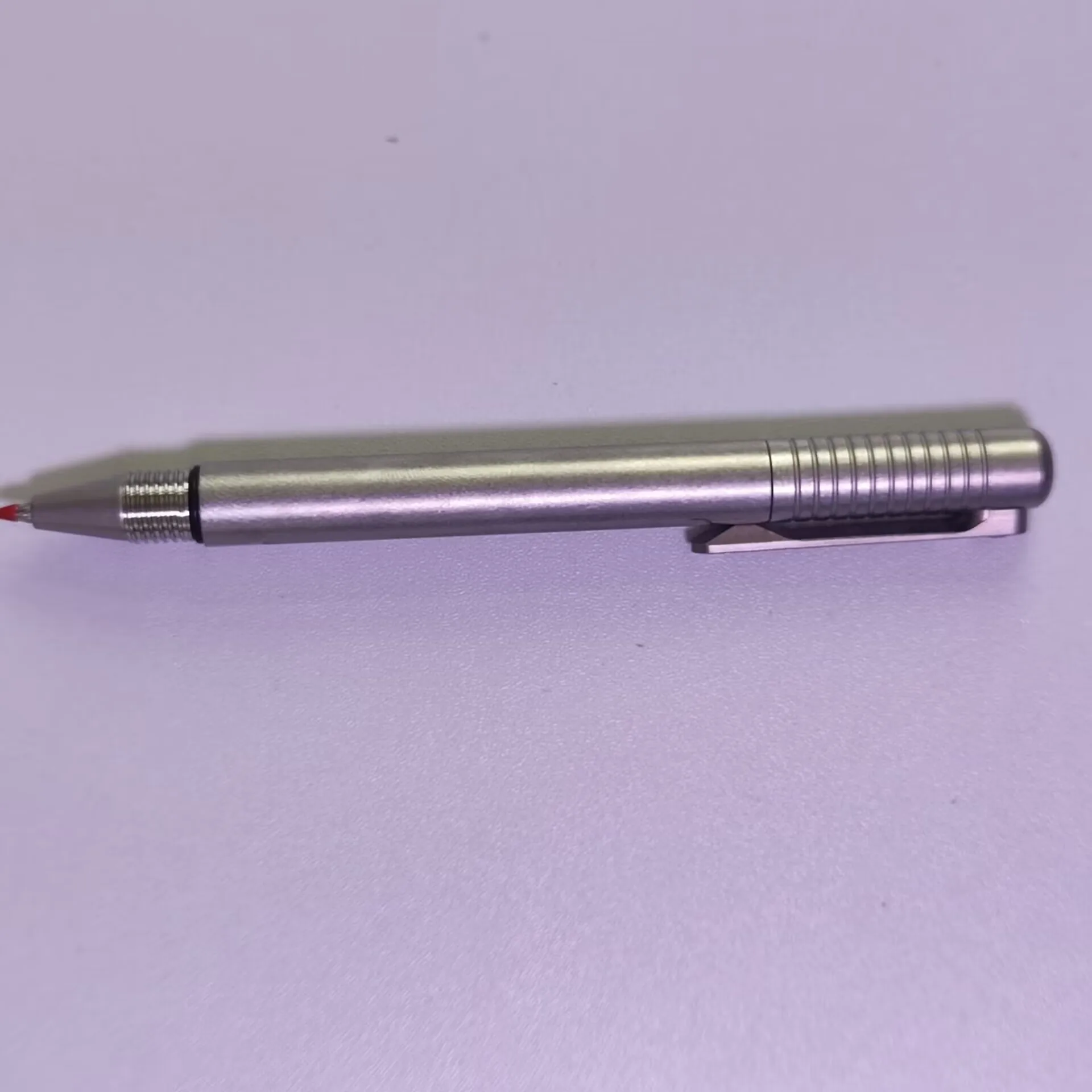 1 Piece Compact TC4 Titanium Alloy Signature Pen Pocket Ballpoint Pen Outdoor Travel EDC