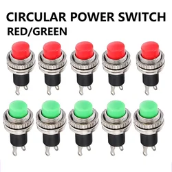 5/20PCS Small 10MM DS-314 Lock-Free Button Switch Unlocked Self-reset Doorbell Horn Electric Switches Fixed Upper Threaded Panel