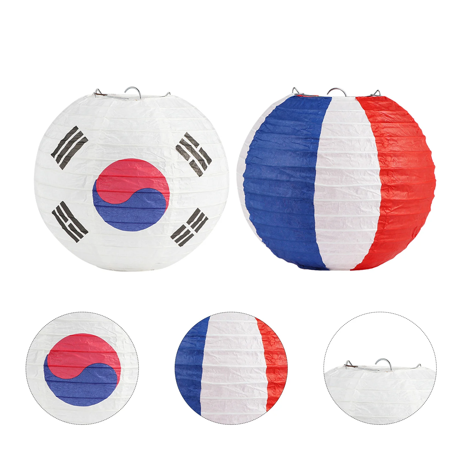 

2pcs Korea Style Lanterns Premium Paper Lanterns Indoor Outdoor Hanging Decoration For Restaurant Home Festival Party Decorative