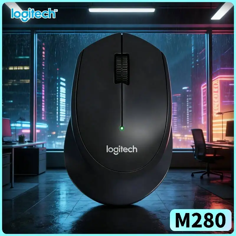 Logitech M280 Wireless Mouse 2.4GHz Nano Dongle 1000 DPI Soft Contoured Grip 18-Month Battery for Home Desktop Laptop