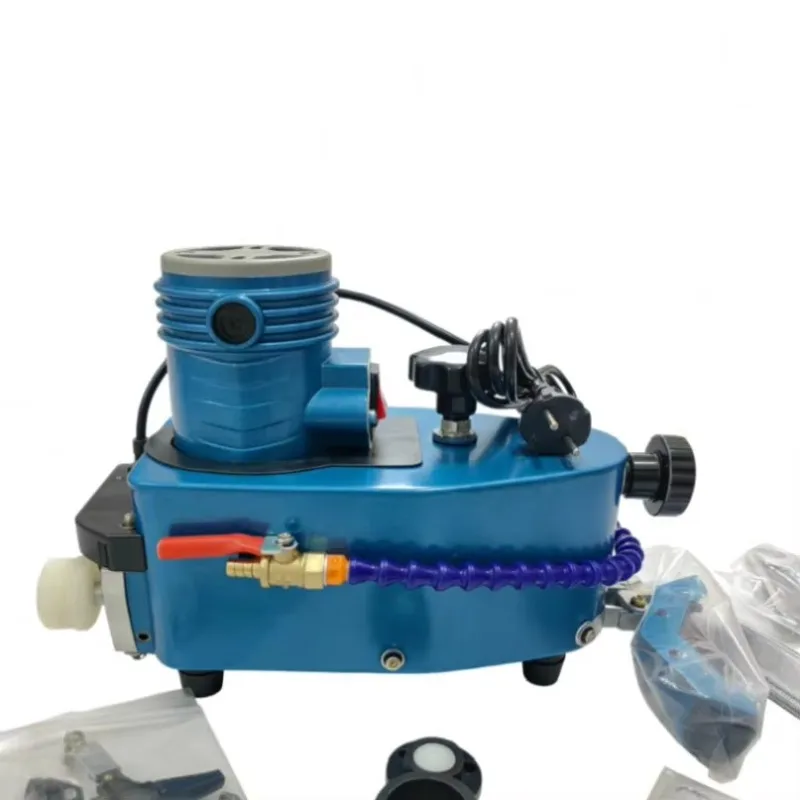 Portable manual bevel edger for round glass and mirror polishing with diamond wheel