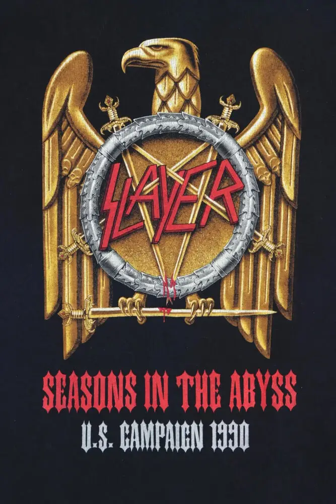 Vintage 1990 Slayer 'Seasons In The Abyss' U.S. Campaign Tour T-Shirt (L)