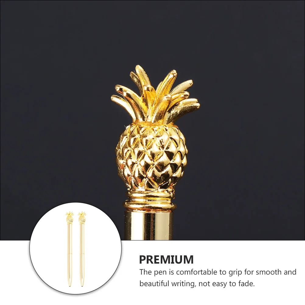 

2 шт. позолоченная шариковая ручка с металлическим корпусом для гладкого письма для офиса, отеля, банковской счетчика, ручка для подписи, канцелярские принадлежности для письма