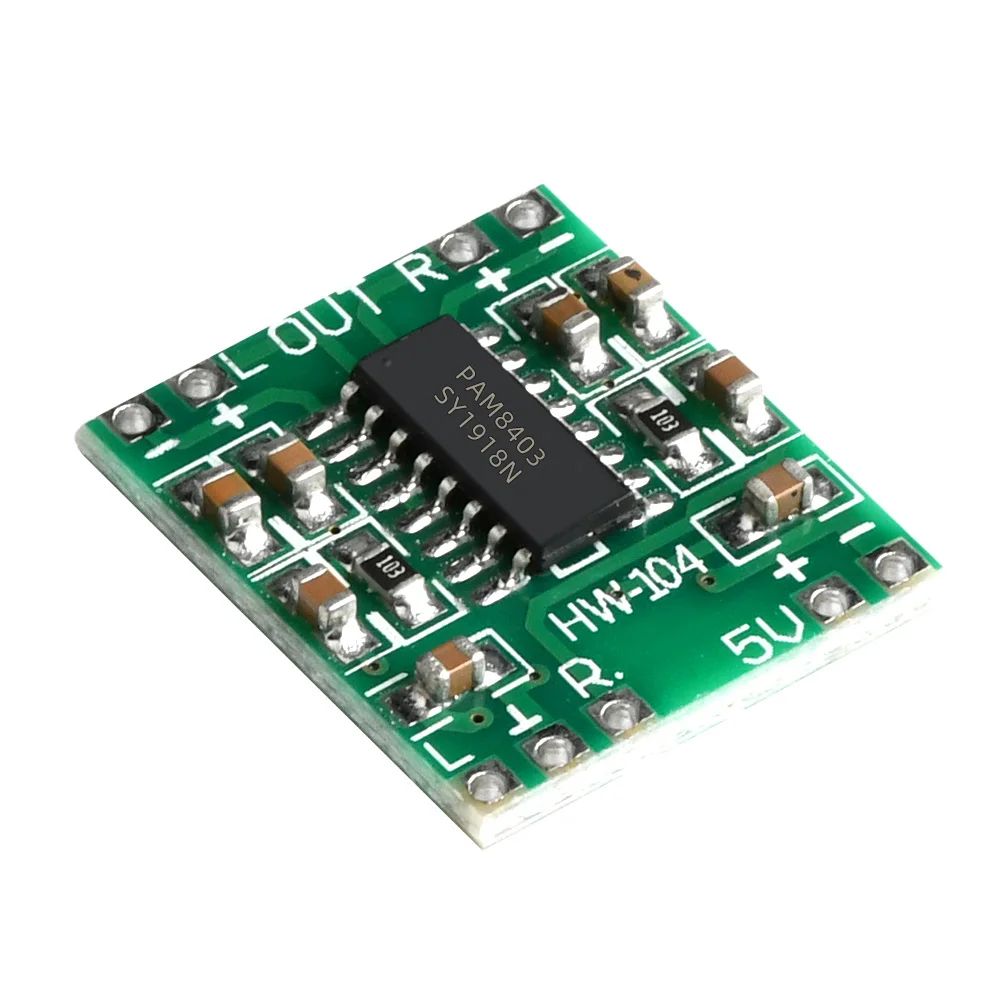 2.5-5V PAM8403 Ultra Mini Digital Power Amplifier Board 2*3W Class D USB Power Audio Speaker Sound Amplifier Board for Arduino