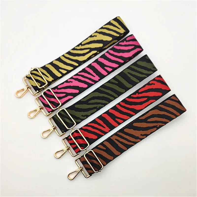 

New Horse Pattern Bag Wide Shoulder Strap Women's Bag Accessories Adjustable Long Shoulder Strap Striped Messenger Bag Strap