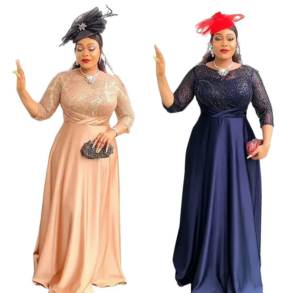 

Elegant African Dresses for Women 2025 New Africa Clothing Plus Size Turkey Wedding Party Long Dress Dashiki Ankara Outfits Robe