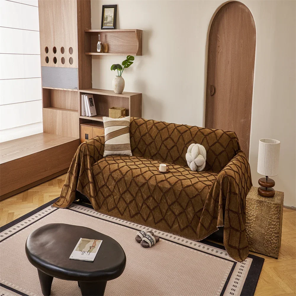 2026 Retro French Style Light Luxury Sofa Cover Universal Non-Slip All-Season Fabric High-Quality Sofa Slipcover Anti-Cat