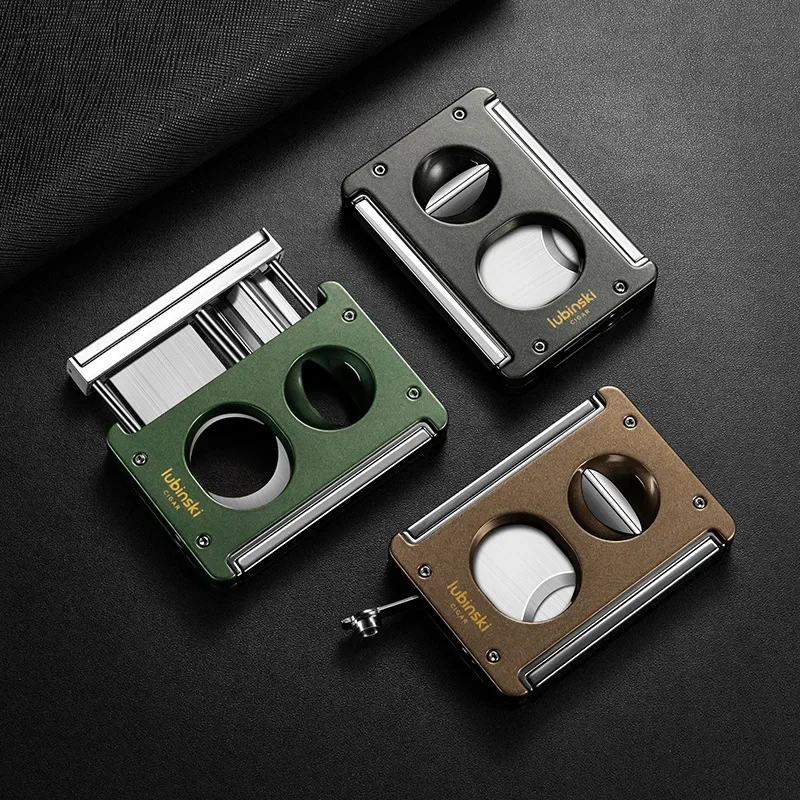 

4 In 1 Cigar Cutter V Scissor Flat Cutter Built In Cigar Puncher Cigar Holder Multi Functional Smoking Accessories Portable