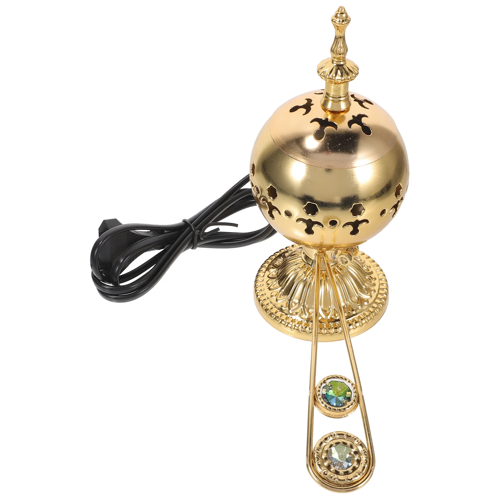 

Portable Incense Burner Aroma Stove Censer Holder Decorative Fragrance Cone Electronic Aluminum Alloy Home Bedroom Party